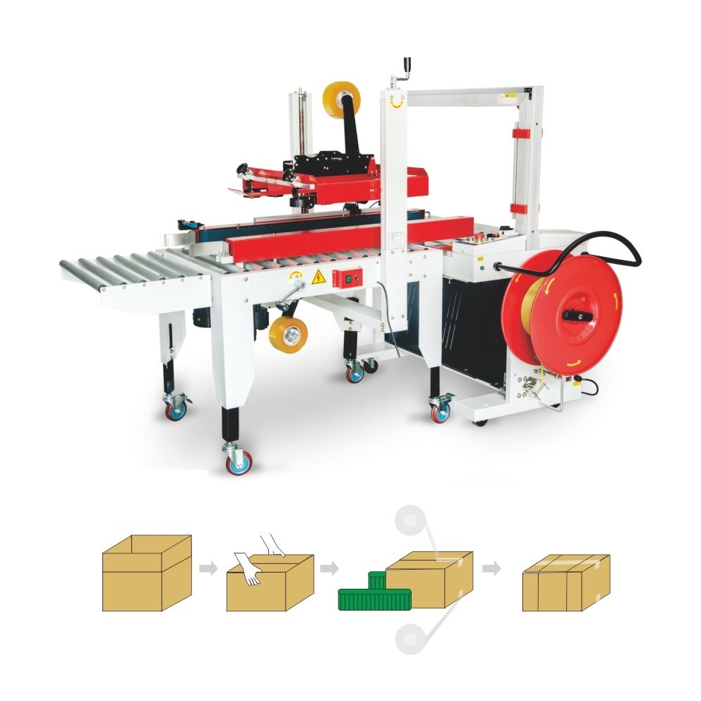 Semi-Auto Carton Sealing and Strapping Machine