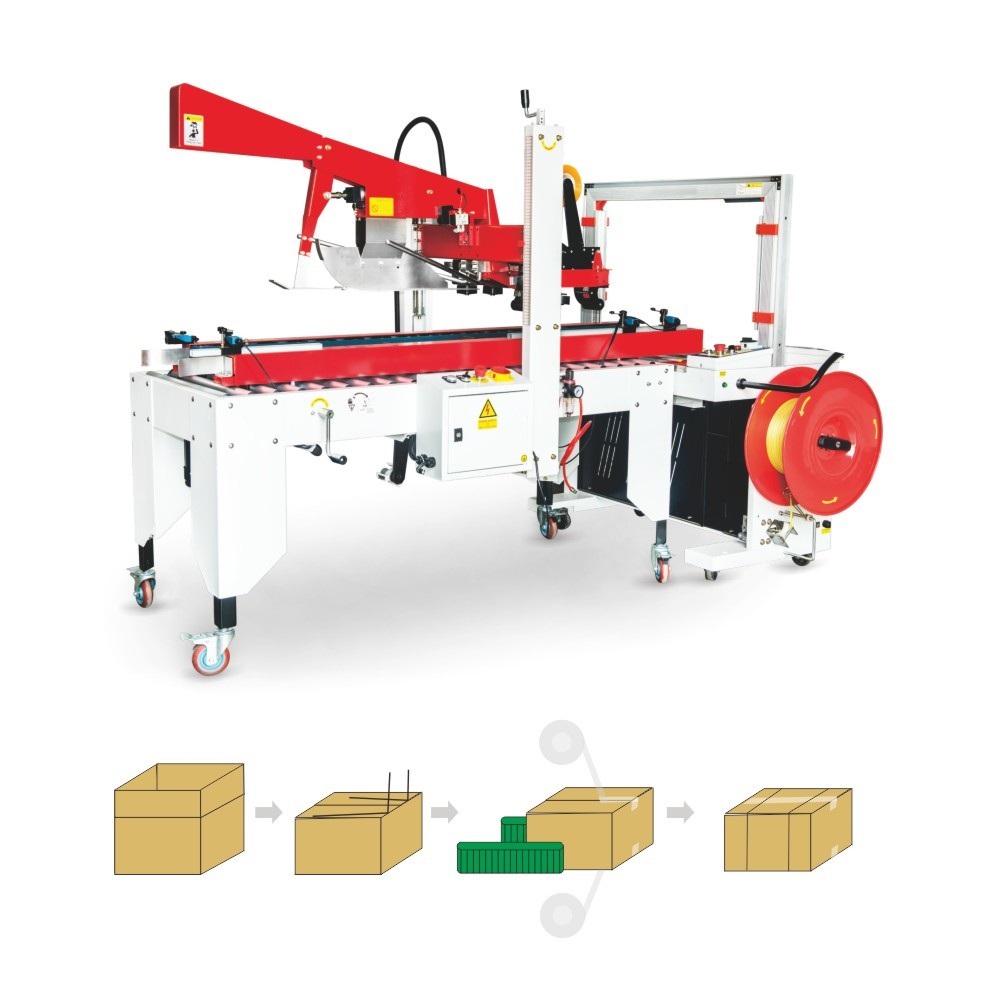 Semi-Auto Carton Folding And Strapping Machine